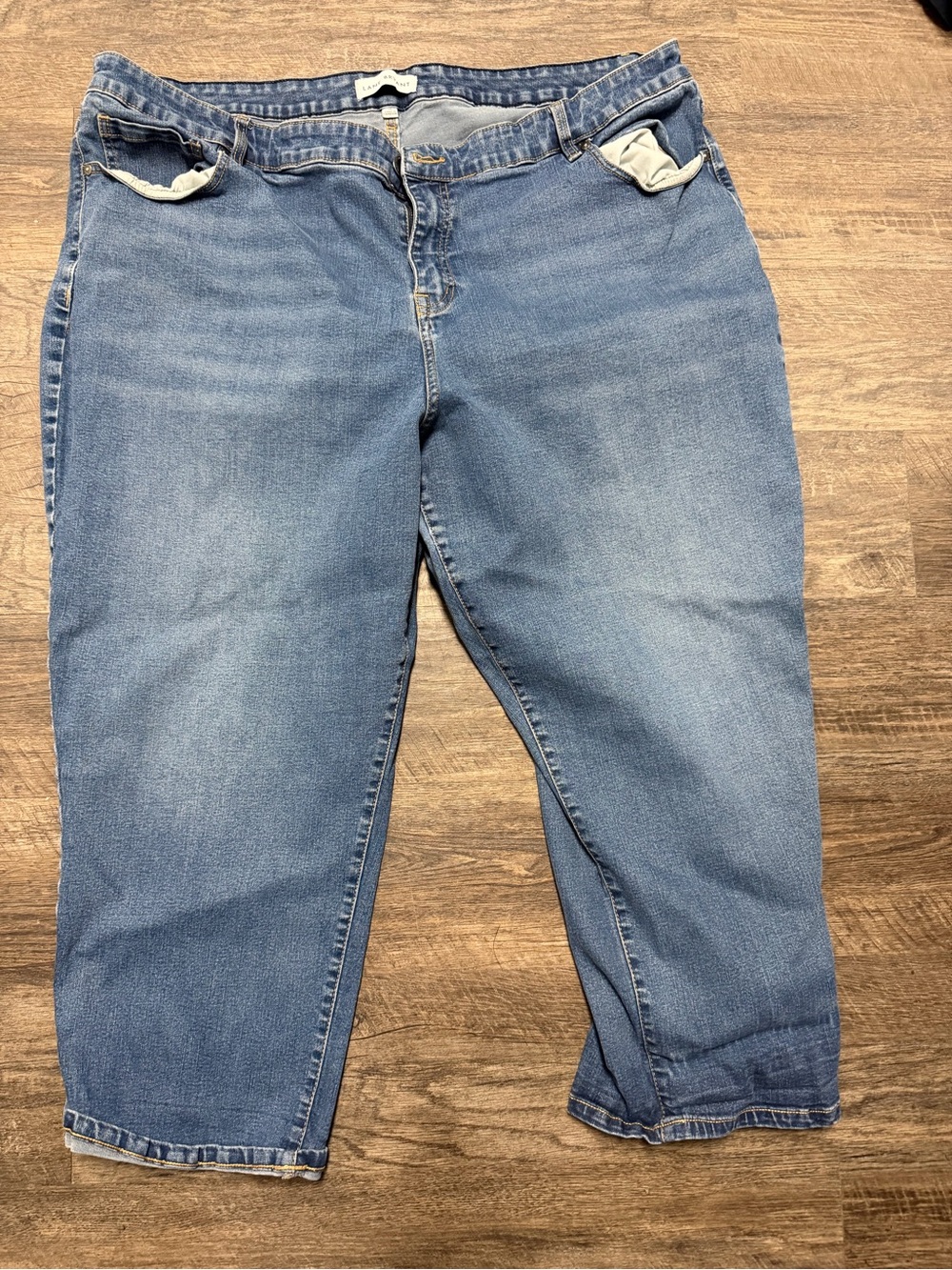 Lane Bryant Midwash Blue Ankle Jeans